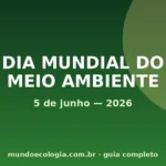 Banner ilustrativo do Dia Mundial do Meio Ambiente celebrado em 5 de junho
